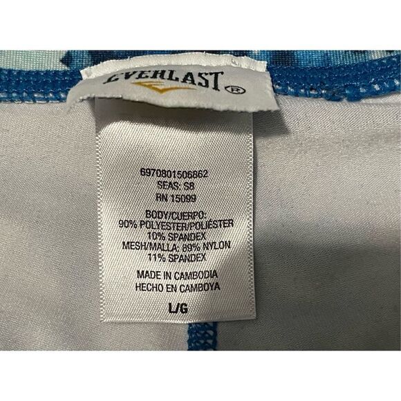 Everlast | WOMENS ACTIVEWEAR WORKOUT CAPRI BLUE MULTICOLOR PRINT L - Picture 4 of 5